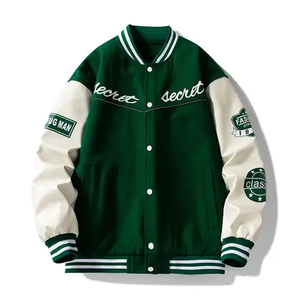 Chaquetas Varsity de Invierno de Lona y Felpa con Cuello Alto, Estilo Moderno y Personalizado, Gran Venta - Product Image 1