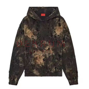 Prix de gros, faible MOQ, sweats à capuche pour hommes, effet usé, tissu confortable pour l'hiver, personnalisable, haute qualité, nouvelle arrivée - Product Image 2