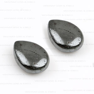 Calidad Premium 10x14mm forma de pera Briolette hematita natural cuarzo piedra preciosa suelta para la fabricación de joyas DIY - Product Image 1