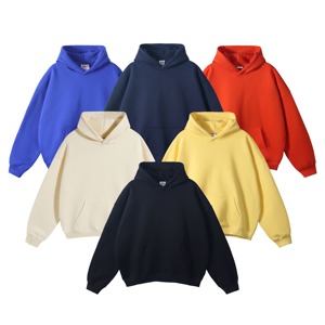 Sudadera con capucha de peso pesado de alta calidad 6XL pulóver invierno gota hombro 500 GSM 600 GSM sólido liso teñido de gran tamaño ropa cálida - Product Image 6