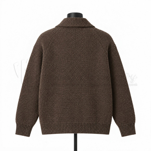 <b>Men</b>’s Textured <b>Knit</b> Jacket Button Front Collared <b>Cardigan</b> Sweater Long Sleeve Casual Knitwear Manufacturer - Product Image 2