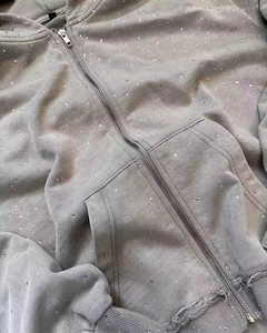 Sweat-shirts pour hommes en strass de la meilleure qualité, couleur unie, légers - Product Image 2