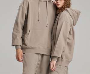 Venta al por mayor de peso pesado Premium Pullover Plus Size Unisex sudadera chándales para las mujeres pantalones de chándal y conjunto con capucha - Product Image 4