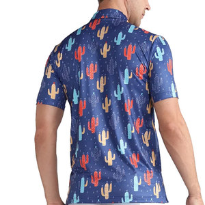 Sublimación personalizada para hombre, transpirable, estampado de Golf para Polo, 89% poliéster, 12% Spandex, patrón sólido de algodón/bambú, 220 gramos - Product Image 3