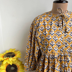 ชุดเดรสยาวคลุมเข่าสไตล์โบฮีเมียนยาวผ้าฝ้ายแท้ชุดใส่ได้ทุกวันพิมพ์ลายดอกไม้สำหรับฤดูร้อนชุดกระโปรงเอวสูงขนาดพิเศษของขวัญ - Product Image 1