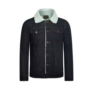 2025 personnaliser bouton Style Denim veste pour hommes haute qualité respirant tissu col montant bas quantité minimale de commande vêtements pour hommes veste d'hiver - Product Image 1