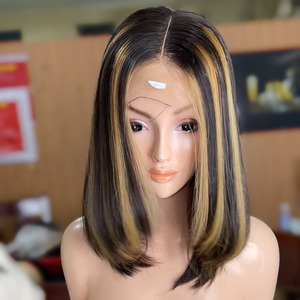 Bob hermoso Bob para mujeres negras Peluca frontal recta de hueso sedoso de 100% Cabello humano vietnamita - Product Image 4