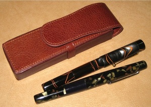 Black Genuine Leather <b>Pen</b> <b>Holder</b> Case Stylish & Durable Elegant <b>Pen</b> <b>Holder</b> Travel Premium Black Leather <b>Pen</b> <b>Holder</b> - Product Image 5