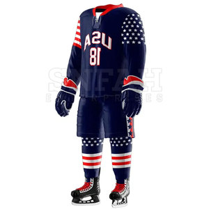 ชุดเสื้อฮอกกี้น้ำแข็งคุณภาพสูงสำหรับทุกเพศ ปี 2024 ระบายอากาศได้ดี ผลิตจากโพลีเอสเตอร์ 100% สินค้ามาใหม่ รับผลิตตามแบบ (OEM) ขายส่งชุดกีฬา - Product Image 6