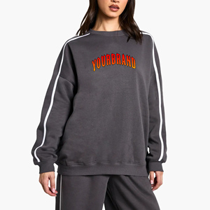 Sudadera con Capucha para Mujer, de Alta Calidad, Corte Holgado, Estilo Urbano, Invierno, Cómoda, con Estampado Personalizado en el Frente, Color Sólido, 100% Algodón - Product Image 6