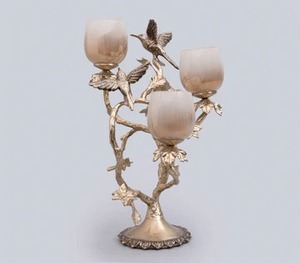 Stunning Vintage <b>Candle</b> Stand With Bird Accent Ideal For Living Bedroom Dining Table And Centerpiece Decoration - Product Image 3