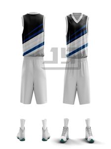 Ensemble de maillot et short de basketball personnalisé imprimé, respirant et anti-humidité en polyester pour l'entraînement et les matchs des équipes - Product Image 3
