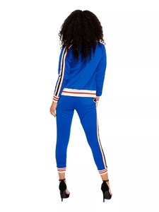 Chándales de mujer para correr Venta al por mayor Joggers personalizados con cremallera Sudaderas con capucha y pantalones de chándal Conjunto Slim Fit Chándales - Product Image 2