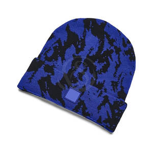 Bonnet unisexe élégant en tricot jacquard 100% laine pour l'hiver, imprimé léopard, chaud et épais pour l'extérieur, avec protection des oreilles - Product Image 2