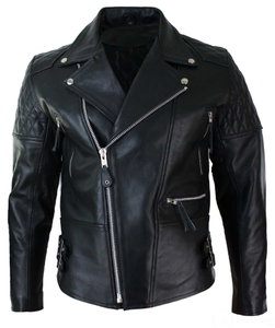 Blouson de course pour homme avec vestes en cuir de moto Blouson en cuir de moto Street Biker - Product Image 1