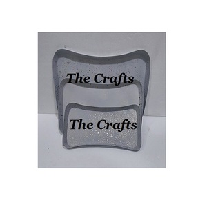 Ensemble de plateaux de service en acier inoxydable et en résine de deux tailles différentes Hotelware Snacks Dessert Servant Tray - Product Image 4