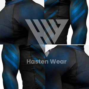 Camisetas de Compresión con Cuello Redondo para Clientes Exigentes, Gran Venta 2025, Elásticas en 4 Direcciones, Secado Rápido, Mangas Largas, Logotipo Personalizado, Protección Solar - Product Image 5