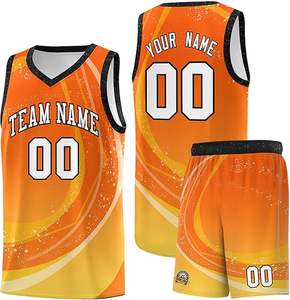 Camiseta de Baloncesto Sublimada Personalizada Unisex para Adultos, Manga Corta, Antibacteriana, Tallas Personalizables XS-5XL, Uniforme de Baloncesto - Product Image 1