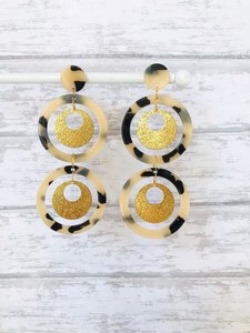 Pendientes de madera maciza para mujeres y niñas, pendientes con tasa al por mayor para fiestas y bodas - Product Image 3