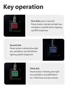 أحمر من أجل العلاج ، لف قابل للارتداء قابل للتعديل لوسادات الركبة - Product Image 3