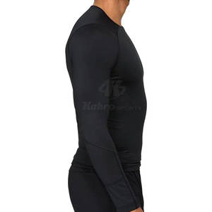 T-shirts de compression personnalisés pour hommes Marque privée tricotée en polyester spandex - Product Image 5