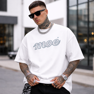 Custom Print Neck logo Heavyweight Organic Cotton Embroidery <b>t</b> Shirts High Quality Blank <b>t</b> Shirt Oversized Men's shirts Supplier - Product Image 1