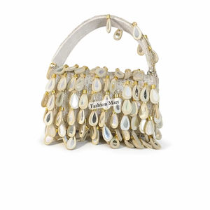 Bolso de Mano de Lujo con Cuentas para Mujer, Bolso de Fiesta de Boda, Bolso de Noche de Diseñador Hecho a Mano, Venta al por Mayor - Product Image 1