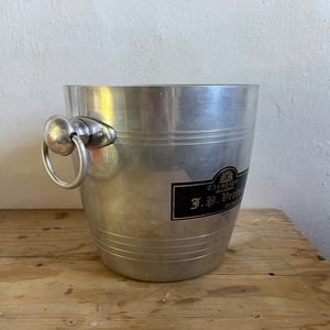 Cubo de champán francés Vintage, cubo de hielo de vino de metal louis, vino vintage - Product Image 1