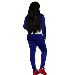 Ensemble de survêtement décontracté pour femme, design personnalisé, couleur unie, en polaire respirant, pour une utilisation en extérieur - Product Image 6