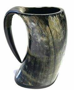 TAZAS DE CUERNO ARTESANAL FÁBRICA DE LA INDIA PRODUCTOS ARTESANALES Taza para beber con cuerno Nuevo diseño Natural Original Viking Drinking - Product Image 5