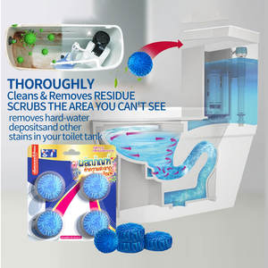 Fuerte poder de limpieza Limpiador de inodoro de burbujas azules Desechable Forma sólida Suministro de 30 días de 4 piezas Hecho en Tailandia - Product Image 3