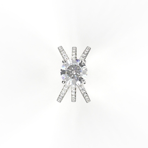 Avarta Jewellery Bague solitaire en or blanc de 1.50 carats et diamant rond de laboratoire de 80 cents - Product Image 1