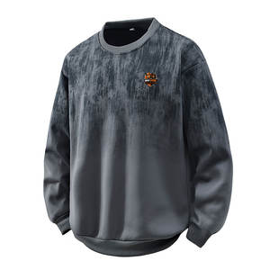 Sudadera Extra Grande de Estilo Minimalista, Corte Regular, Color Sólido, 100% Algodón, Tejido Cómodo para Invierno, Perfecta para la Moda Urbana Diaria - Product Image 1