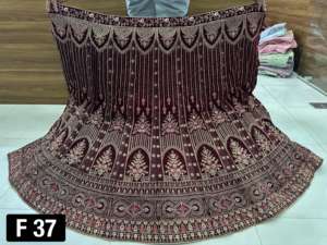 Designer Velvet Lehenga with 2.5m Flair Heavy Jarakn Work Double Can Semi Stitched Velvet Choli and Soft <b>Net</b> Dupatta - Product Image 6