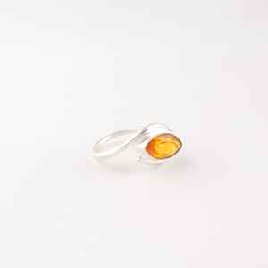 Anillo de Compromiso de Plata de Ley Chapado en Oro de 14K con Citrino Talla Marquesa de 1.40 Quilates, Hecho a Mano, con Piedra Preciosa, para Mujer, Regalo - Product Image 4