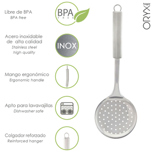 Écumoire de cuisine en acier inoxydable 34x11,5 (H) cm. - Product Image 1