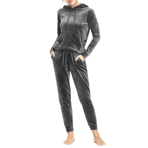 Señoras Activewear Chándal Joggers Chándal Trajes para mujer Sudadera con capucha y pantalones de chándal Conjunto de chándal de 2 piezas para mujer - Product Image 1