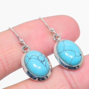 Boho Style Classical <b>Earrings</b> Jewelry For Women Silver Jewelry 925 Sterling Silver Turquoise Gemstone <b>Handmade</b> <b>Earrings</b> Gift For - Product Image 2