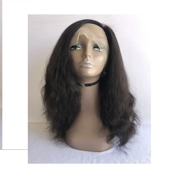 100% rohe unverarbeitete Remy Virgin Cuticle Aligned 18 ''Natural Wavy 360 Full Lace Perücken Single Donor Hair zu Großhandels preisen Liste