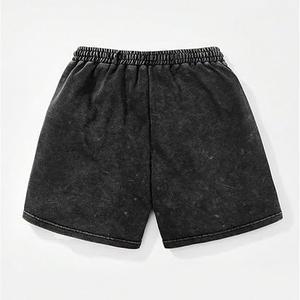 Oem Casual Sport Gym Ácido Lavado 100% Algodón Personalizado Hombres Impreso Sudor Baloncesto Tallas grandes Pantalones cortos para hombres - Product Image 2