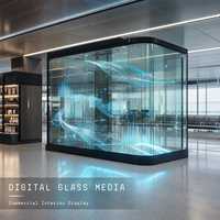 Écran LED transparent, panneau modulaire à pixels fins pour vitrine de magasin, stand de marque