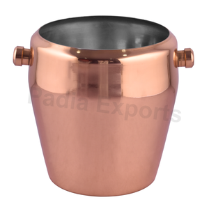 Elegante cubo de hielo de metal para fiestas de vino y cócteles y enfriador de bebidas sociales - Product Image 1