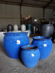 [Leo Nguyen Le] - Vente en gros de pots en céramique émaillée d'extérieur - Pots à fleurs en céramique - Fabricants de poterie du Vietnam - Product Image 2