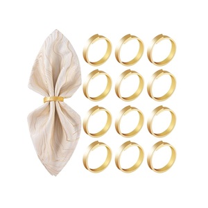 Anillos de servilleta de metal con acabado de lujo para una decoración de mesa refinada, perfectos para hoteles, restaurantes, eventos y hogares de lujo. - Product Image 6