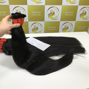 65cm naturel cheveux noirs meilleur 100% brut cheveux vietnamien perruque point culminant couleur Curl Style Extensions russe en vrac cheveux - Product Image 1