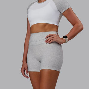 Shorts de yoga taille haute pour femmes, couleur unie, sans couture, respirants, séchage rapide, effet push-up, pour le sport et la gym - Ventes flash - Product Image 6