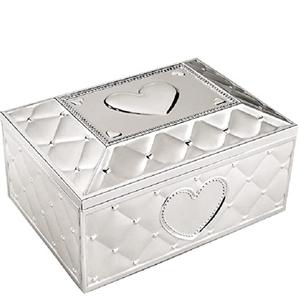 Hot Selling Product Metal Jewelry <b>Box</b> With Heart Design <b>Makeup</b> Kit Storage <b>Box</b> Girls Women Home Necklace Earring Keepsake <b>Box</b> - Product Image 1