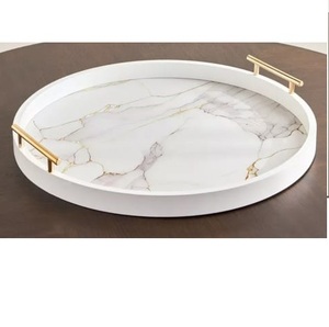 Food Cake Dessert Serving Platter <b>Tray</b> <b>Enamel</b> Finishing Metal Modern Luxury Customizable Multipurpose Use Serving <b>Tray</b> - Product Image 6