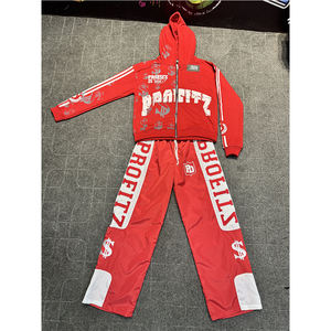 100% algodón ropa deportiva de invierno hombres chándal acampanado Streetwear secado rápido transpirable - Product Image 1