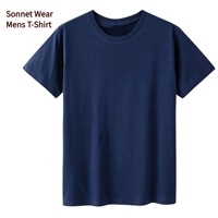 Kaos Crew Neck Kasual Warna Solid Berkualitas Tinggi 100% Katun Tebal 180 GSM